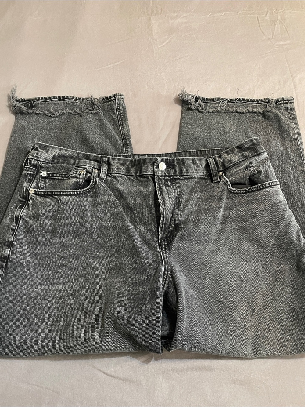 High-Waist Black Gray Women’s Jeans - Picture 3 of 8